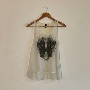 3/$15 H&M Sheer relaxed Racerback Tank Top